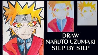 DRAW NARUTO UZUMAKI STEP BY STEP ✨#viral #drawing #viralvideo