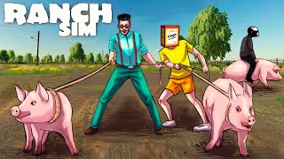 РАЗВОДИТЬ СВИНЕЙ ОКАЗАЛОСЬ НЕПРОСТО :D УЧИМСЯ ЗАРАБАТЫВАТЬ В RANCH SIMULATOR