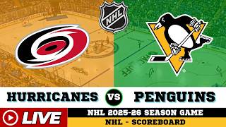 🔴LIVE : Pittsburgh Penguins Vs Carolina Hurricanes | NHL 2026 | NHL Live SCOREBOARD