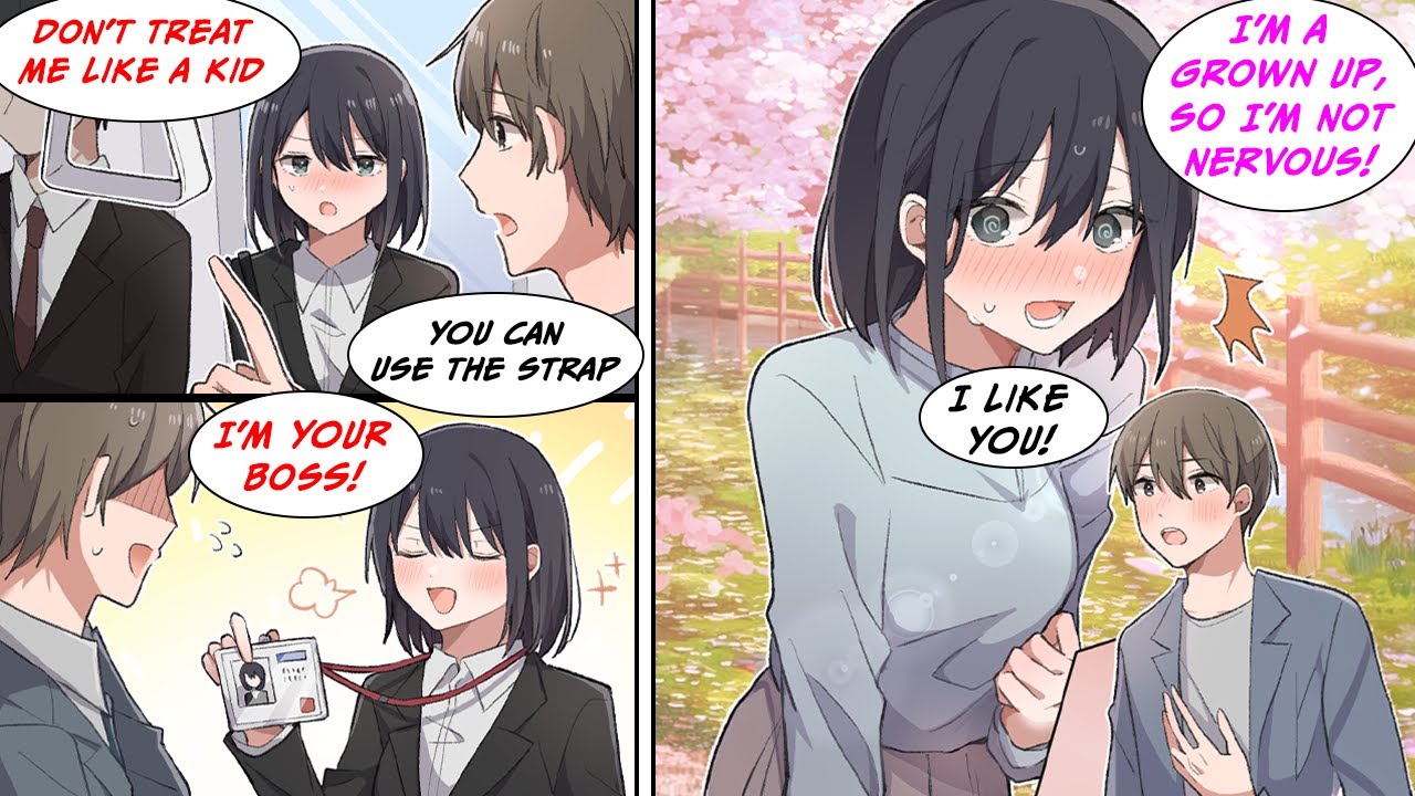 [Manga Dub] I offered the strap on the train to a young looking girl, but she turned out to be...