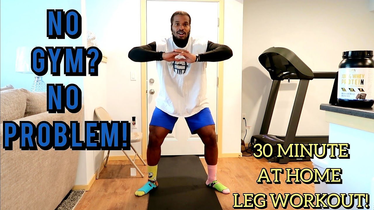 At Home Leg Workout! No Equipment Needed. YouTube