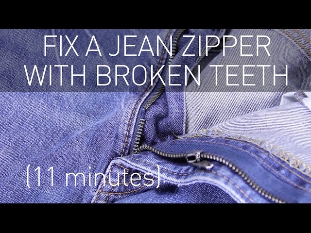 temperament hård Airfield How to Fix a Jean Zipper Off Track - YouTube