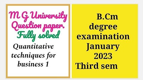 QT 1. || Previous year question paper 2023 || sem3 || solved