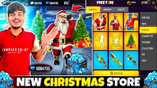Free Fire New Christmas Store All New Santa Bundle And Gun Skins😍 In 9 Diamonds -Garena Free Fire