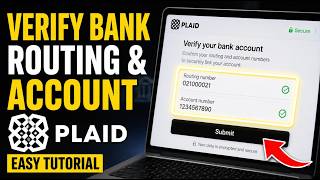 How to verify bank routing and account numbers with Plaid - Easy Tutorial