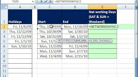 Excel Magic Trick 437: NETWORKDAYS Function for Counting Workdays