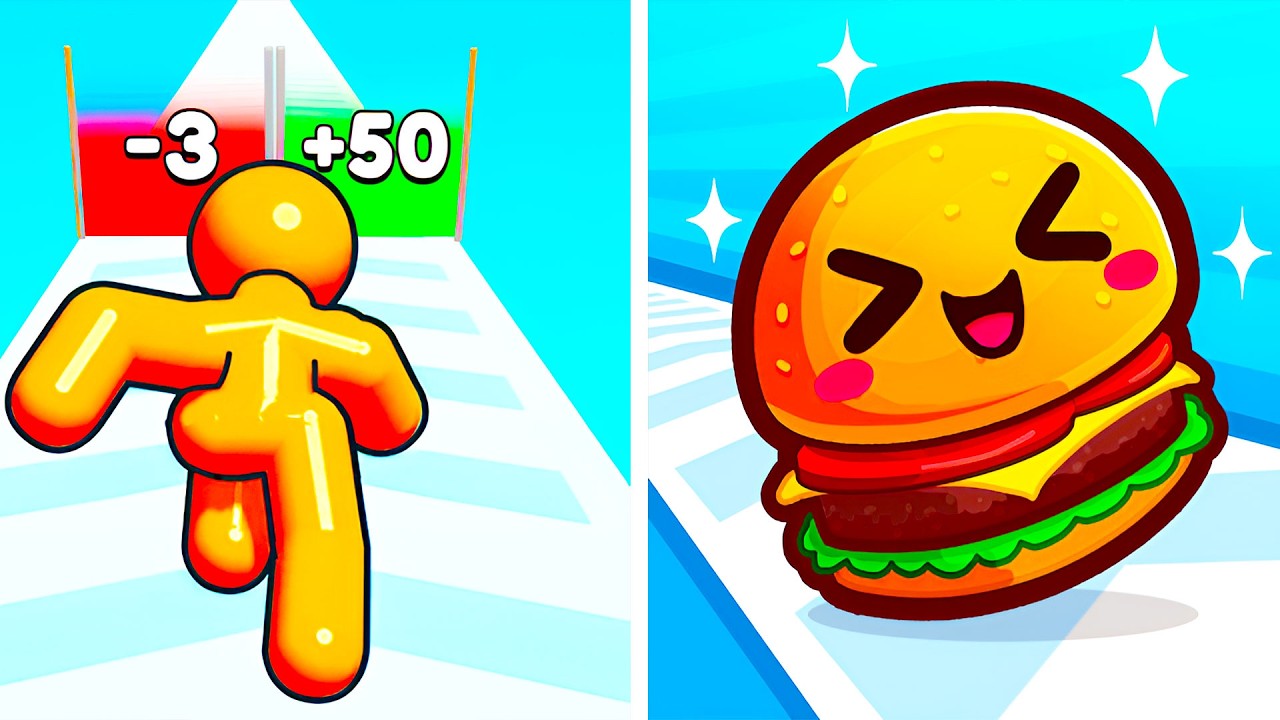 Tall Man Run VS Food Run 🏃‍♂️🍔 All Levels Max Update Walkthrough Mobile NEW Gameplay T9RX