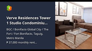 Verve Residences Tower 1 Studio Condominium Unit