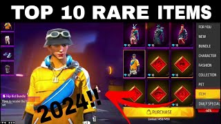 Free Fire 2024 | Top 10 Rare and Unique Items Revealed