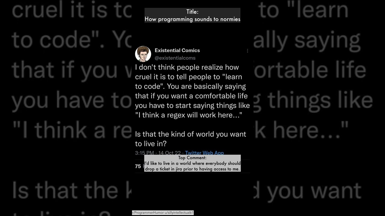 How programming sounds to normies - Best of r/ProgrammerHumor for Oct 15th 2022!