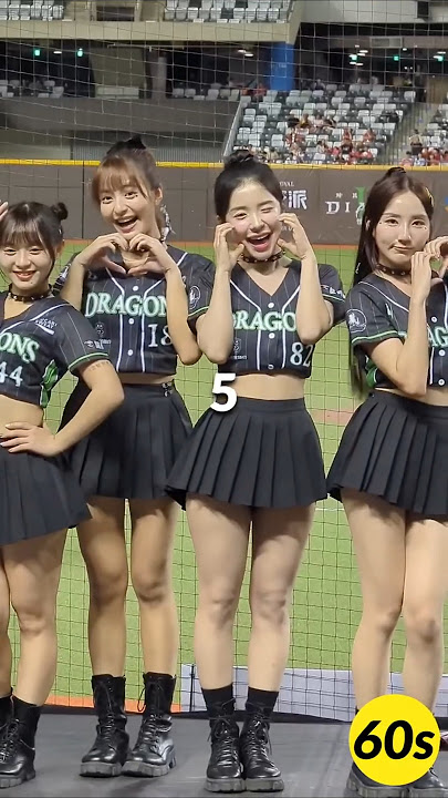 Top 5 most beautiful baseball cheerleaders in Korea #shorts