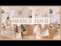 HOME OFFICE TOUR + ENTRYWAY | cozy neutral decor + styling ideas to create a peaceful space!