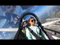 Glider flight lesson from inside the cockpit of a Grob G103C glider.  Student pilot learns to fly.