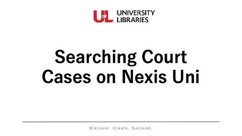 Searching Court Cases in Nexis Uni