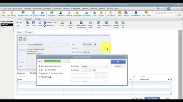 QuickBooks - Memorize Bill for Recurring Expenses 2017