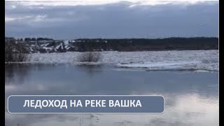 Ледоход на реке Вашка