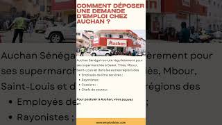 Comment déposer une demande d’emploi chez Auchan ?
