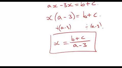 Rearranging Formulae where the Subject Appears Twice