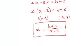 Rearranging Formulae where the Subject Appears Twice