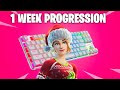 1 WEEK Fortnite Keyboard and Mouse Progression! (TIPS)