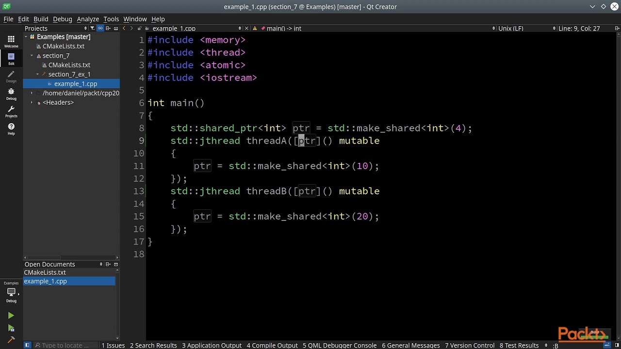 C++ 20 (2a) New Features : Atomic Smart Pointers | packtpub.com - YouTube
