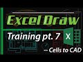 Excel draw v62 training 7  cells to cad  convert excel tables to cad dxf