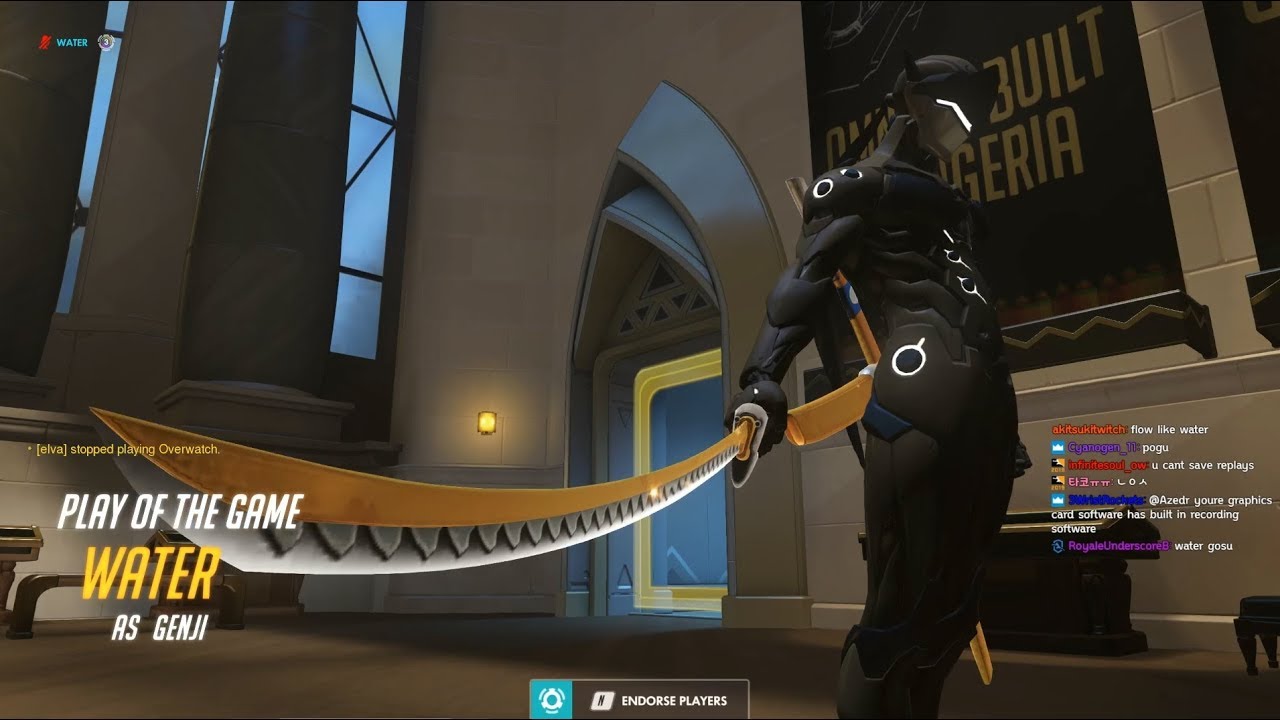 Overwatch Korean Genji God WATER Decimating Whole Enemy Team  -70% KP-