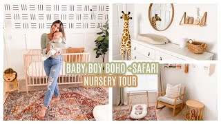 BOHO + SAFARI NURSERY TOUR!