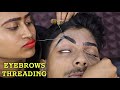 Eyebrows Threading by Barber Girl Pakhi | Remove Unwanted Hair from Face | ASMR