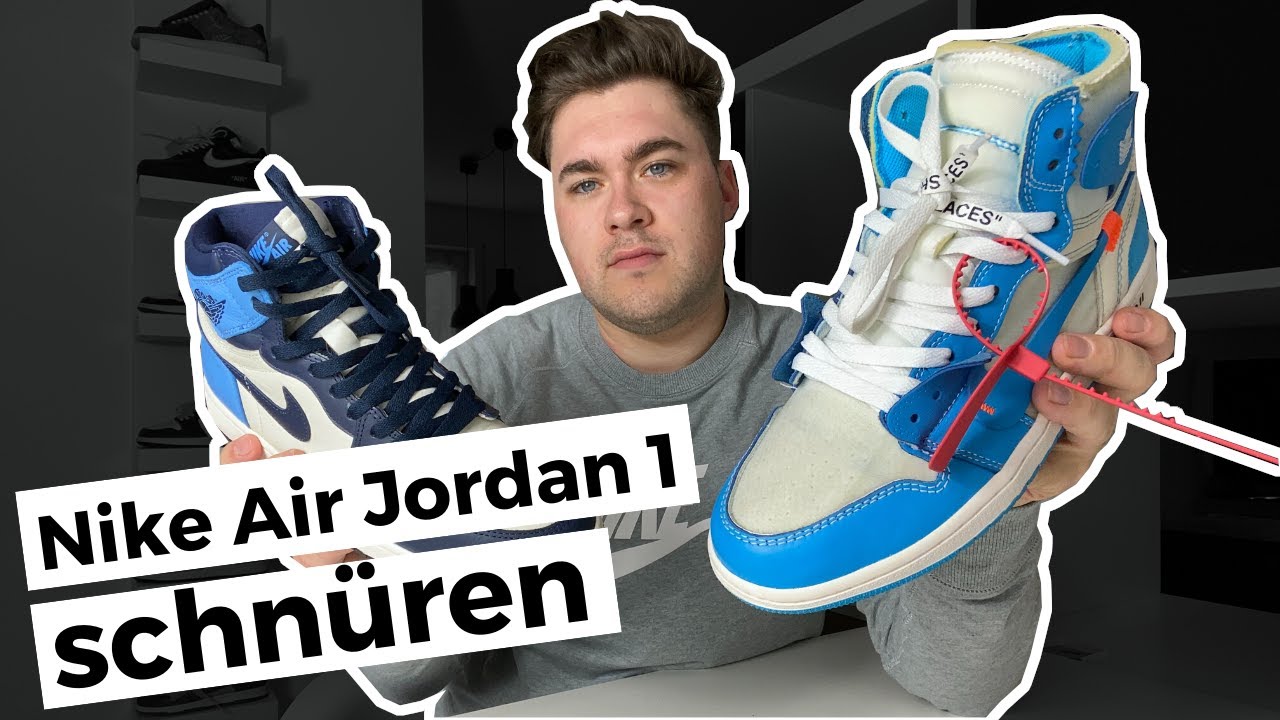 Nike Air Jordan 1 High schnüren🤫| c2b - YouTube