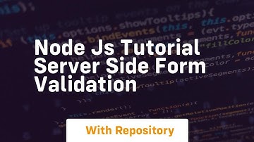 node js tutorial server side form validation