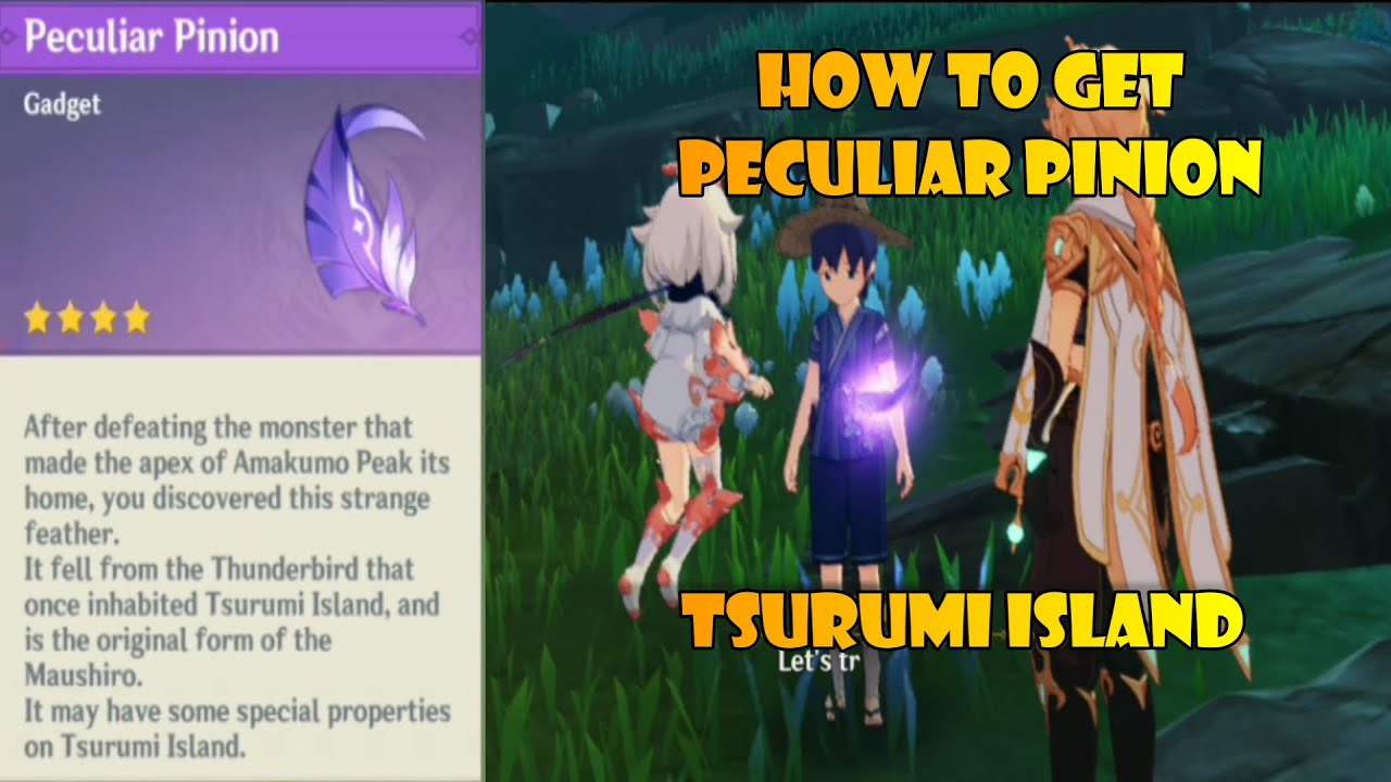 How to get peculiar pinion tsurumi island genshin impact