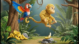 Banana Monkey 🍌🐒 | Funny Jungle Song for Kids | Banana Dance Song” #monkey #banana