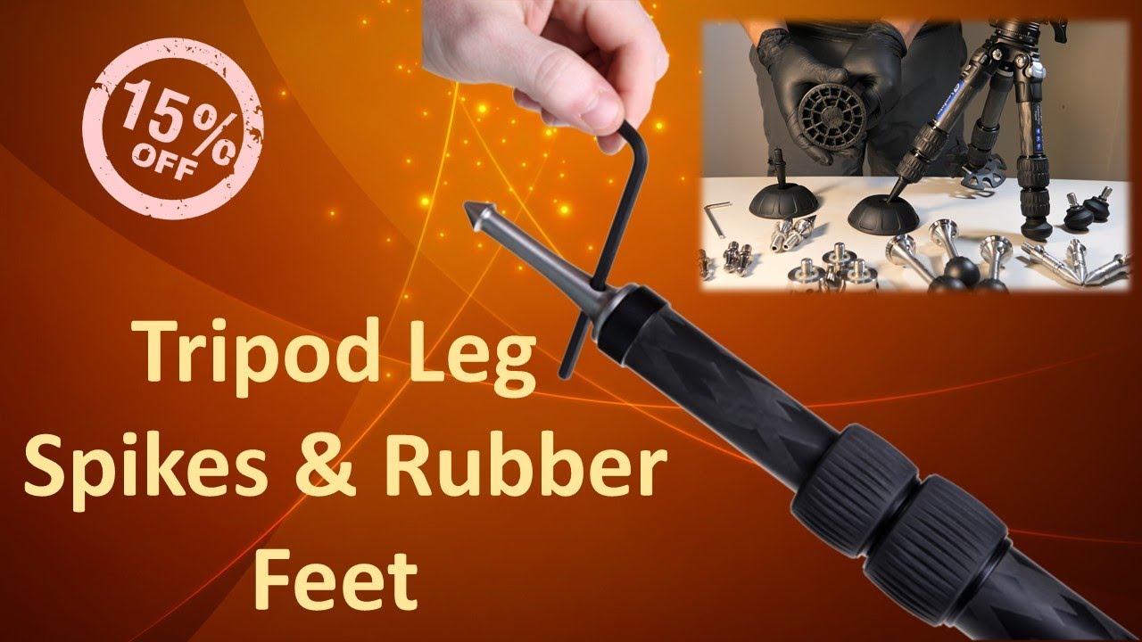 Leofoto. Tripod Leg Spikes & Rubber Feet (PúasPuntas y pies de goma