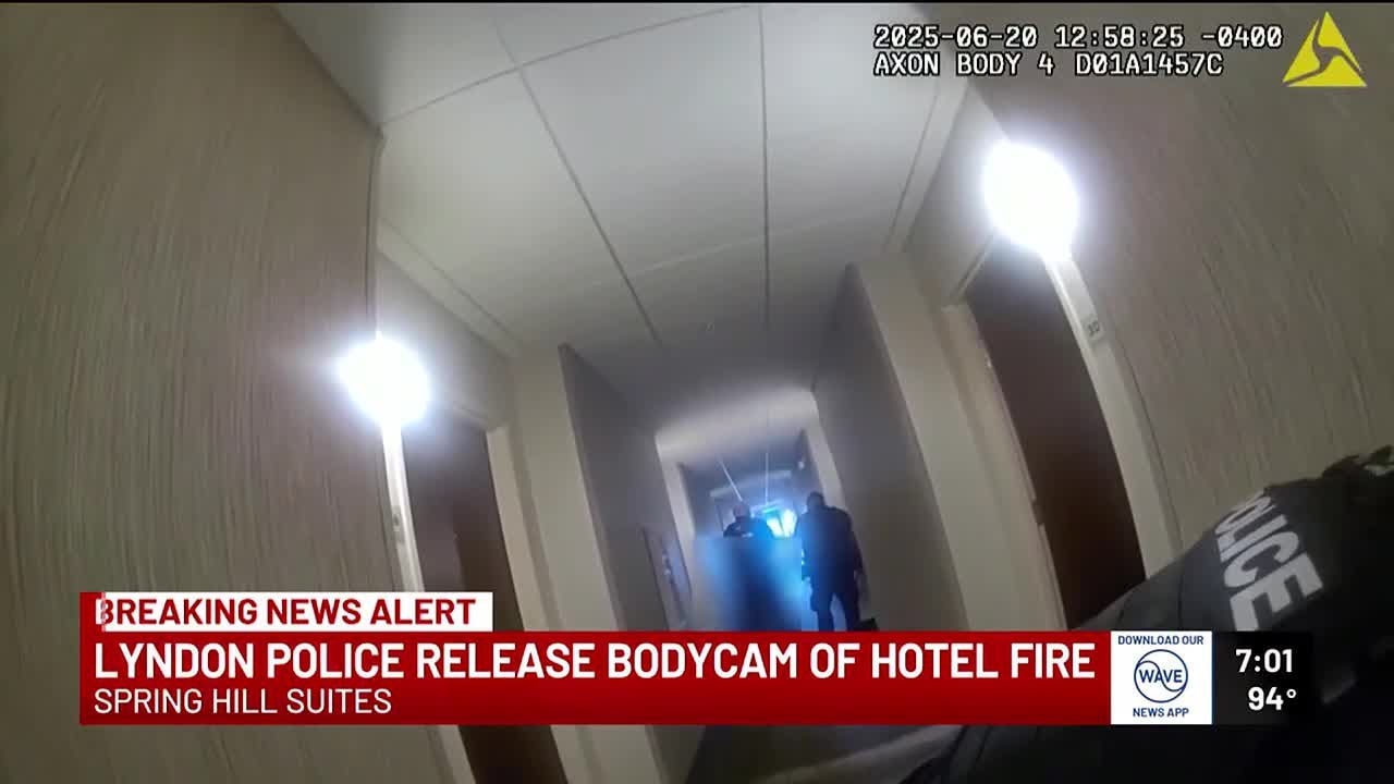 Bodycam footage reveals hotel room fire, man charged with use of a weapon of mass destruction
