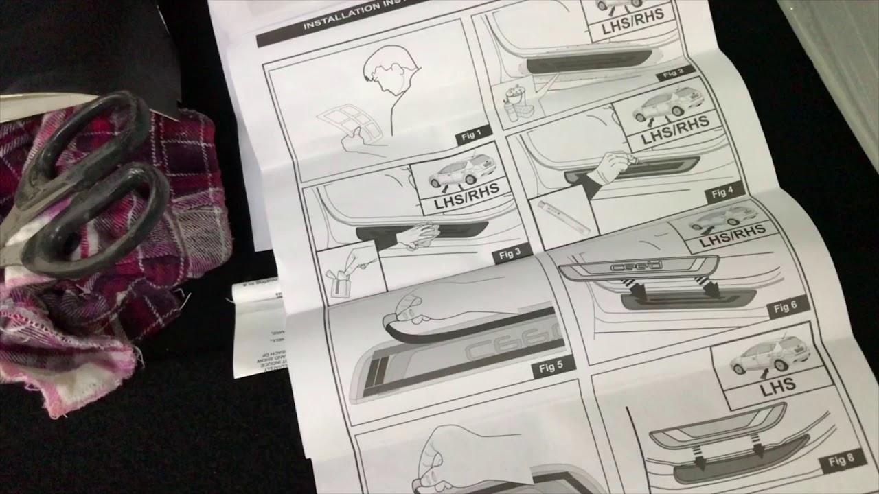 Установка декоративных порогов КИА Сид. - YouTube