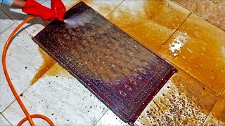 Another Discarded Rug Restored!! | rug cleaning center abdi | ASMR