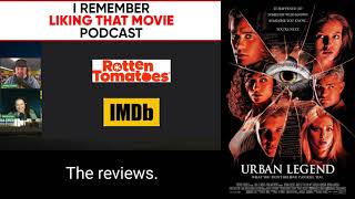 Critic Reviews for Urban Legend (1998) #urbanlegend #rottentomatoes #imdb #90smovies #slashermovies