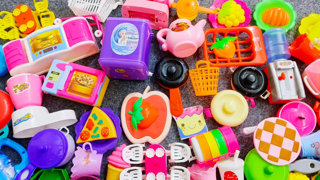 Hello kitty plastic miniature satisfying Sanrio kitchen set Everything Toys Asmr toys mini things