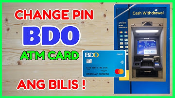 BDO PIN Change How to Activate BDO ATM Card | How to Change BDO ATM PIN Code