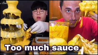 Mukbangers consuming way too much sauce