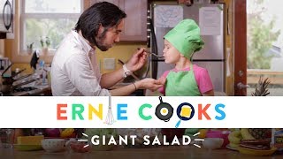 a giant salad ernie cooks