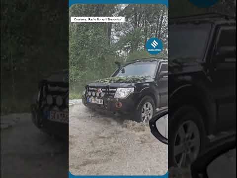 Kosovo Floods Torrential Storms Submerge Roads And Strand Vehicles August 4 Storm Impact 