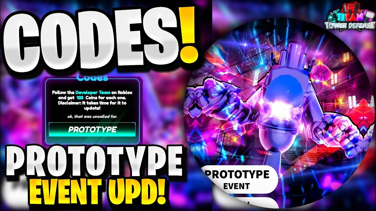 🔥*NEW* ALL WORKING PROTOTYPE UPDATE CODES FOR TITAN TOWER DEFENSE! ROBLOX TITAN TOWER DEFENSE CODES