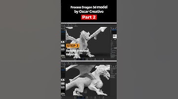 ZBrush 3d dragón process modeling #3dart #3drendering #zbrushart #zbrushsculpt #blender3d