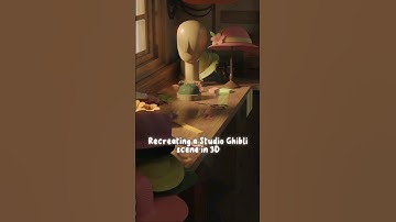 Creating a Studio Ghibli scene in 3D #visualartist #blender3d #studioghibli #art