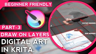 Krita Tutorial for Beginners Part-3 | How to use layers in Krita