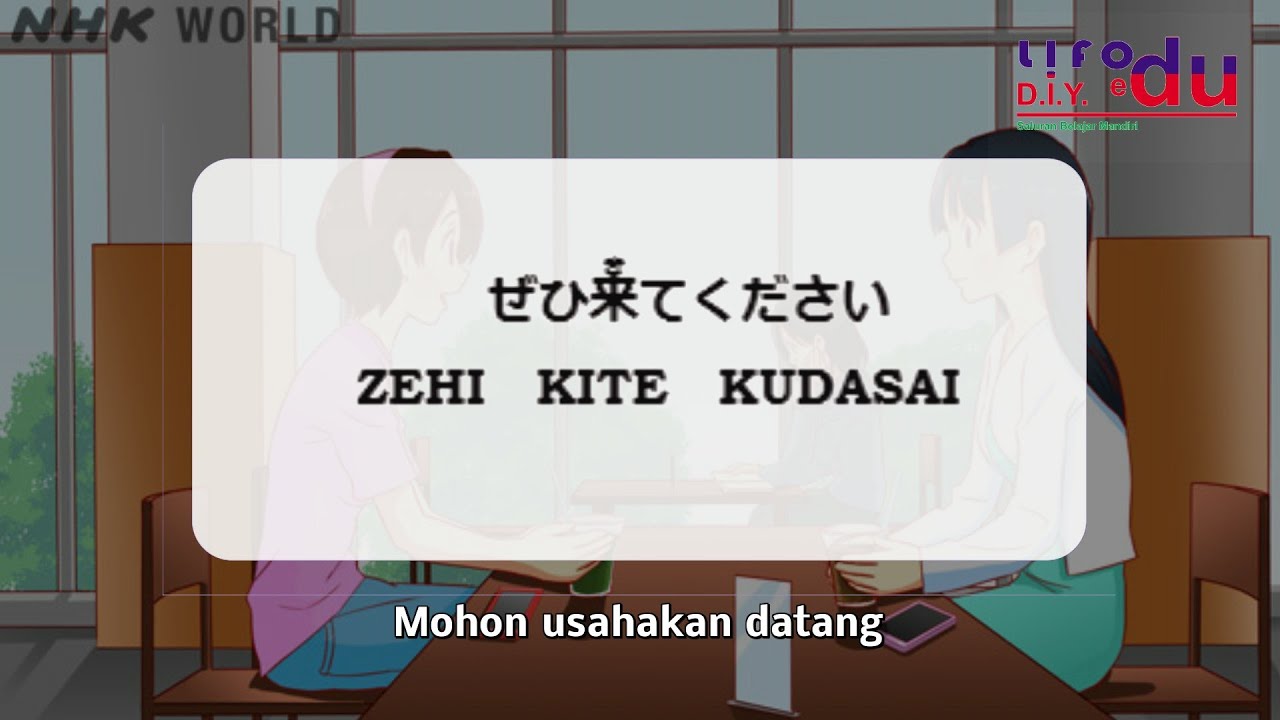 belajar bahasa jepang ep 11 ZEHI KITE KUDASAI YouTube