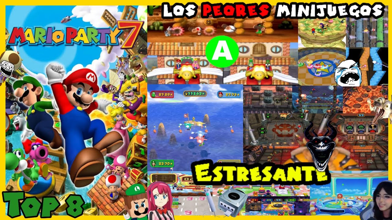 Top 8 peores minijuegos de Mario Party 7