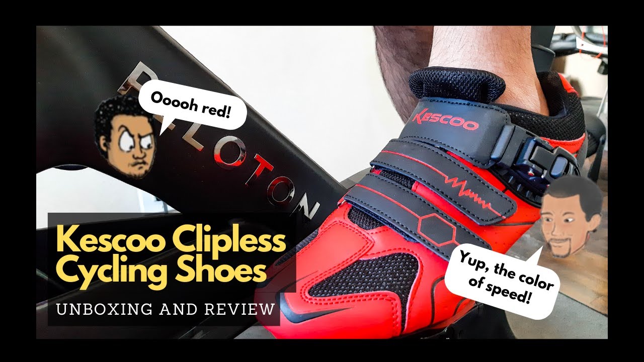 Kescoo Clipless Pedal Cycling Shoes - YouTube